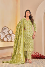 Floral Heritage Cotton Suit Set