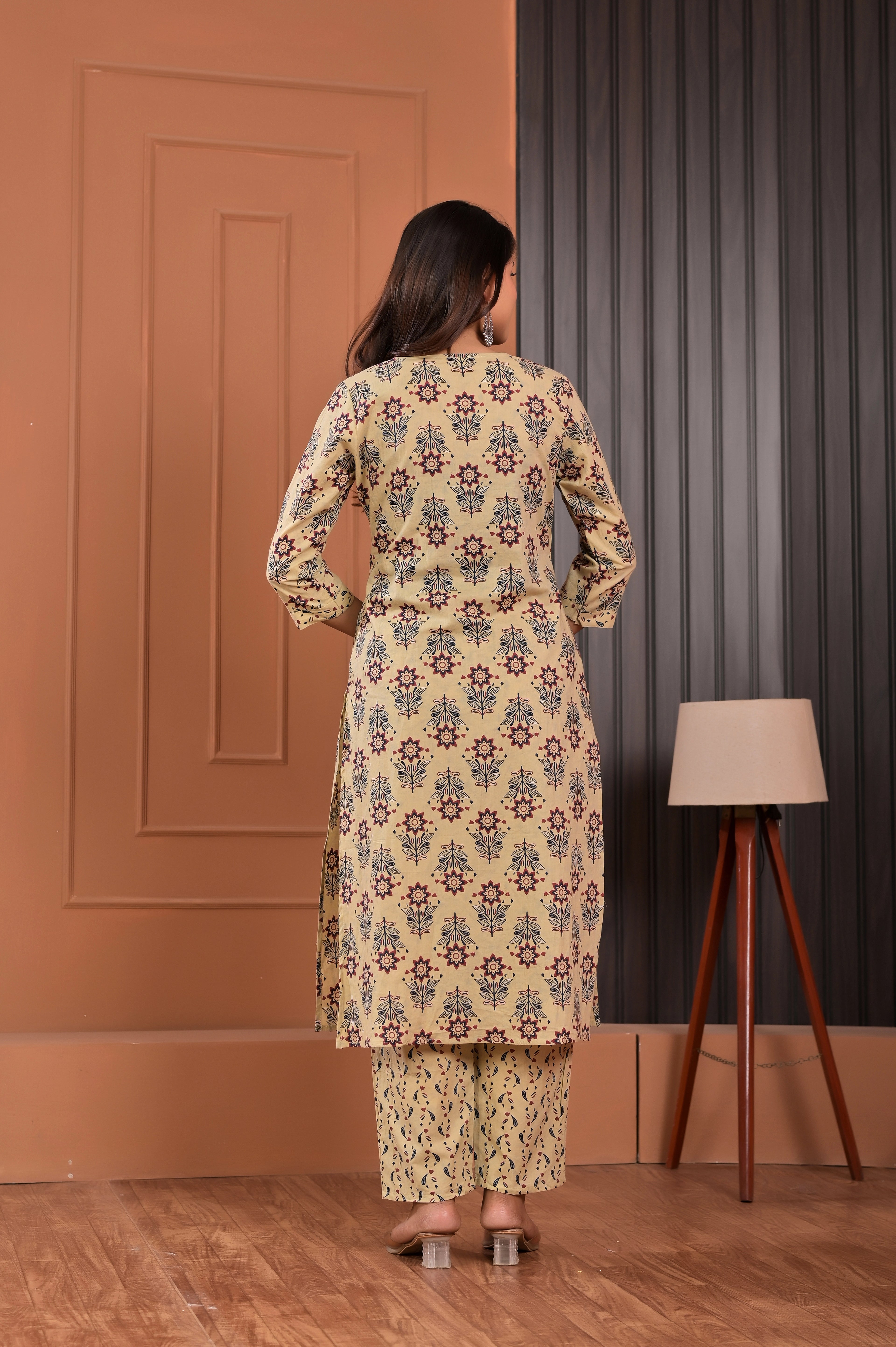 Floral Print Kurta Set with Dupatta