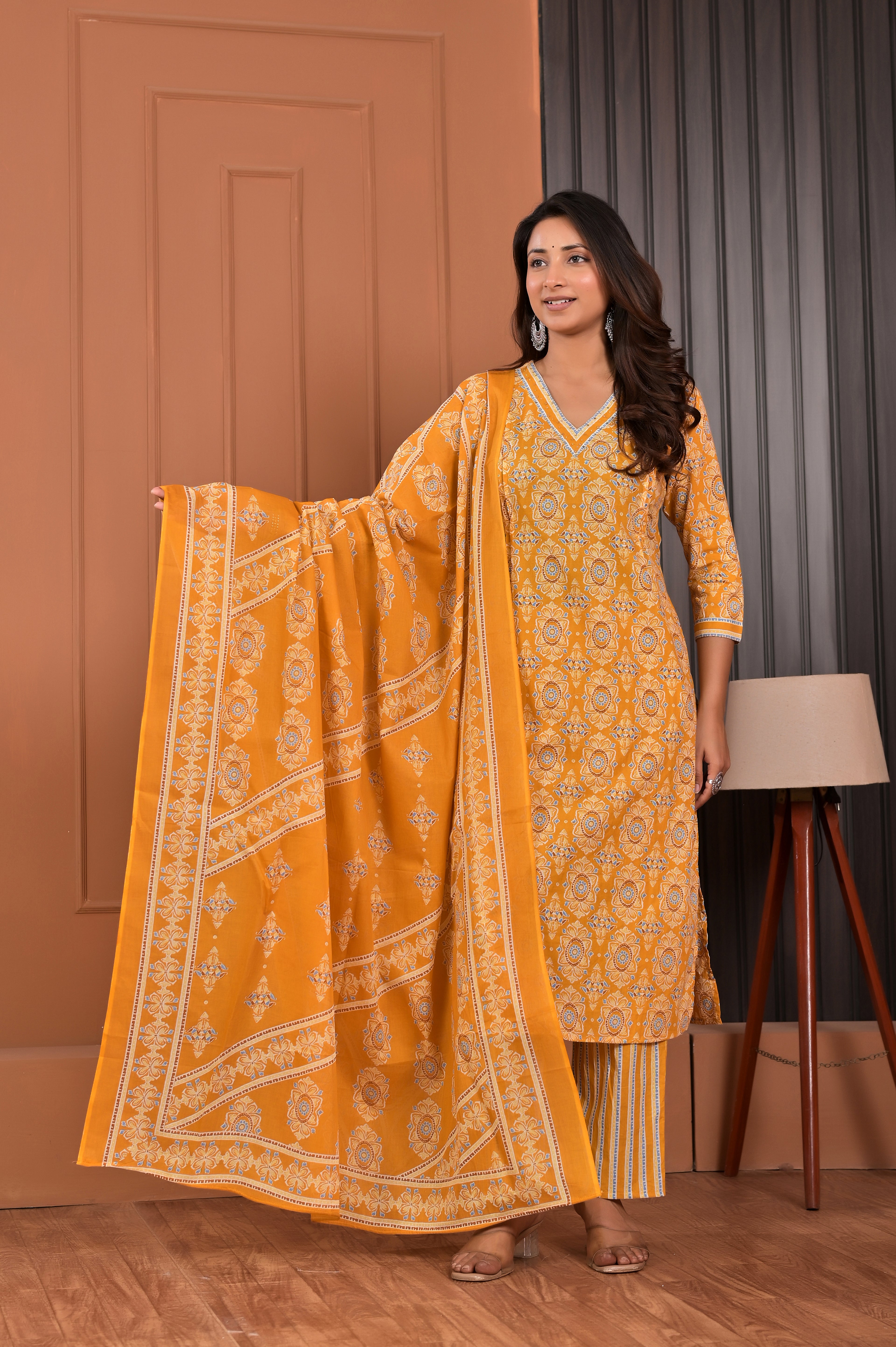 Floral Heritage Cotton Suit Set