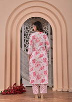 Floral Elegance Cotton Printed Suit Set with Dupatta