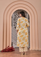Floral Elegance Cotton Printed Suit Set with Dupatta