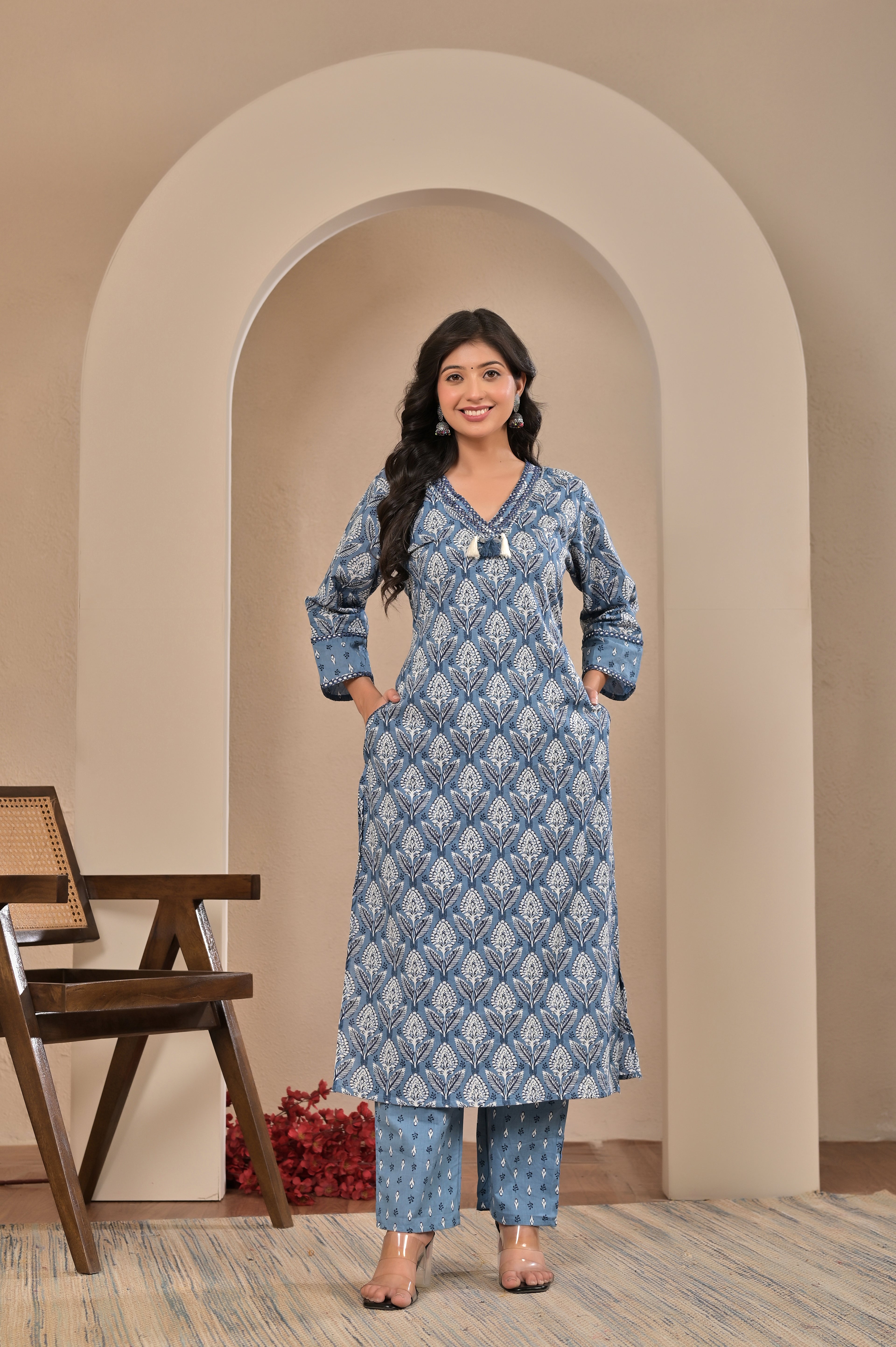 Petal Grace Cotton Suit Set