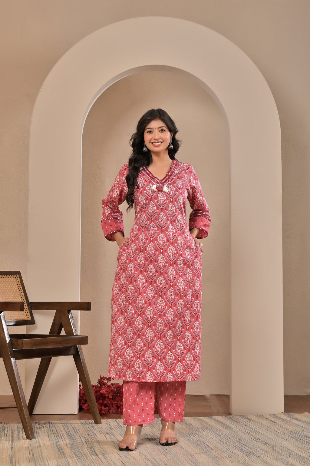 Petal Grace Cotton Suit Set
