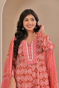 Royal Bloom Cotton Suit Set