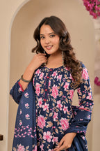 Rose Blossom Floral Cotton Suit Set