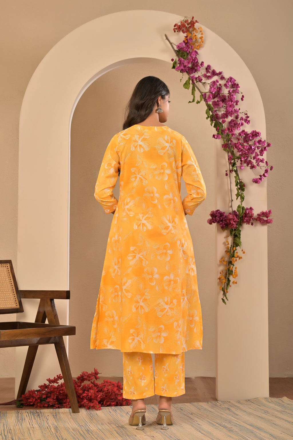Floral Print Kurta Set with Dupatta