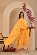 Floral Print Kurta Set with Dupatta