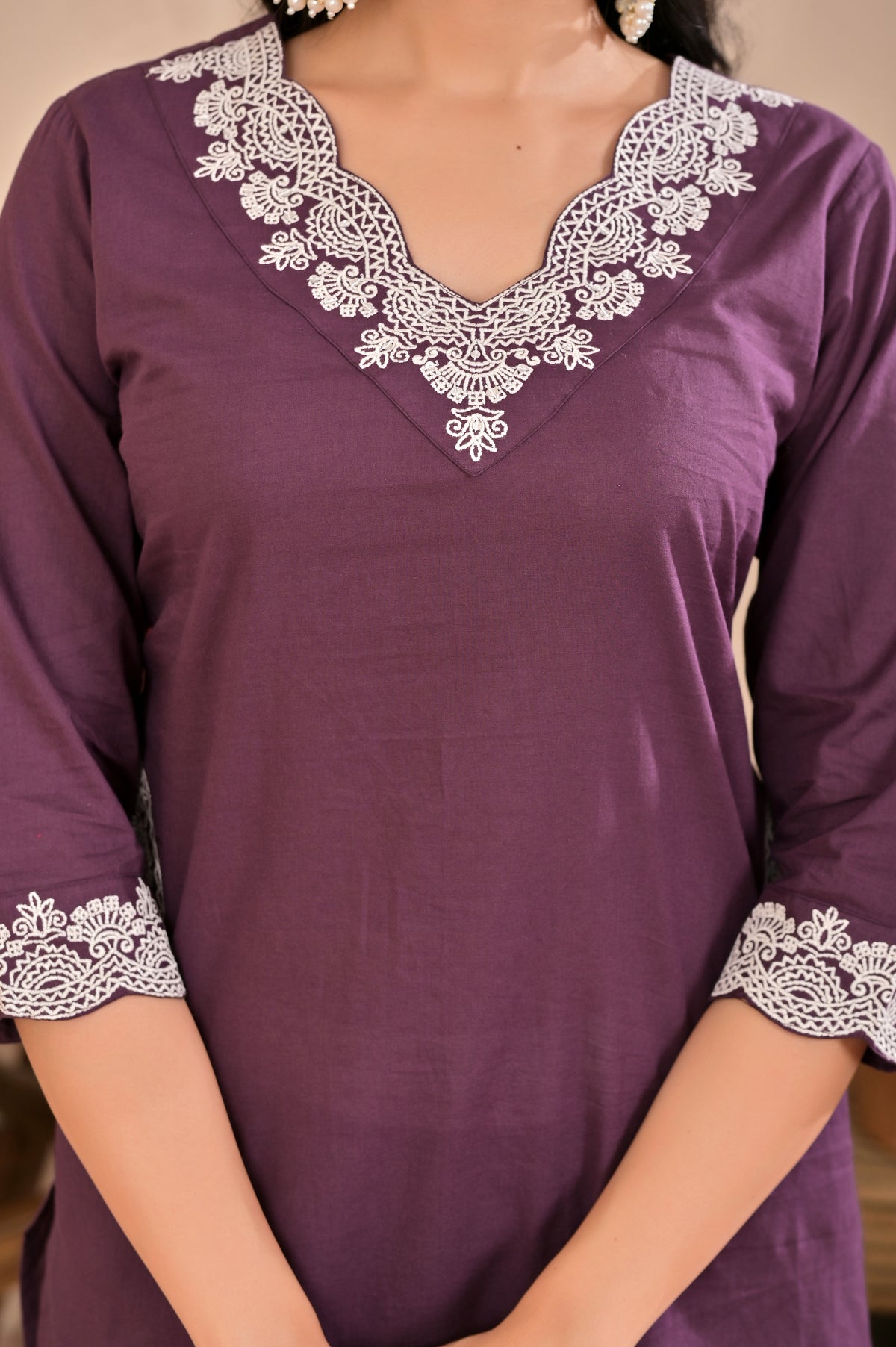 Women’s Straight Embroidered Kurta Pant Dupatta Set