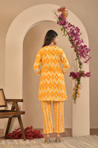 Women’s Schiffli Yoke Co-ord Set with Lace Detailing & Pocket
